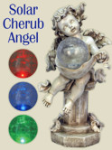 Check out the New Solar Cherub Angel with Multi-Color LED Technology