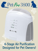 Pet-Pro 3800 4-Stage Air Purifier Designed & Built Specifically for Pet Owners