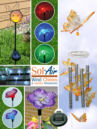 Check Out Our Sol-Air Wind Chimes, Garden Lights and Holiday String Lights!